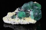 Apple-Green Fluorite Crystals with Muscovite - Erongo Mountains #183398-2